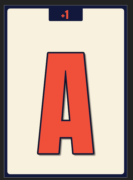 A letter card worth one point